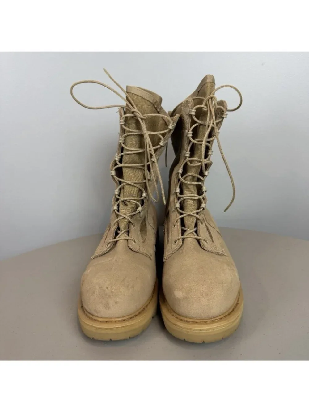 Rocky R6008 Tan Desert Safety Boots Men’s 10.5 W Steel Toe Vibram Tactical